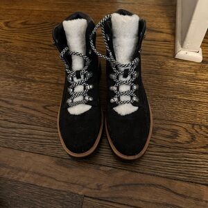 Indigo Black and White Winter Boots
